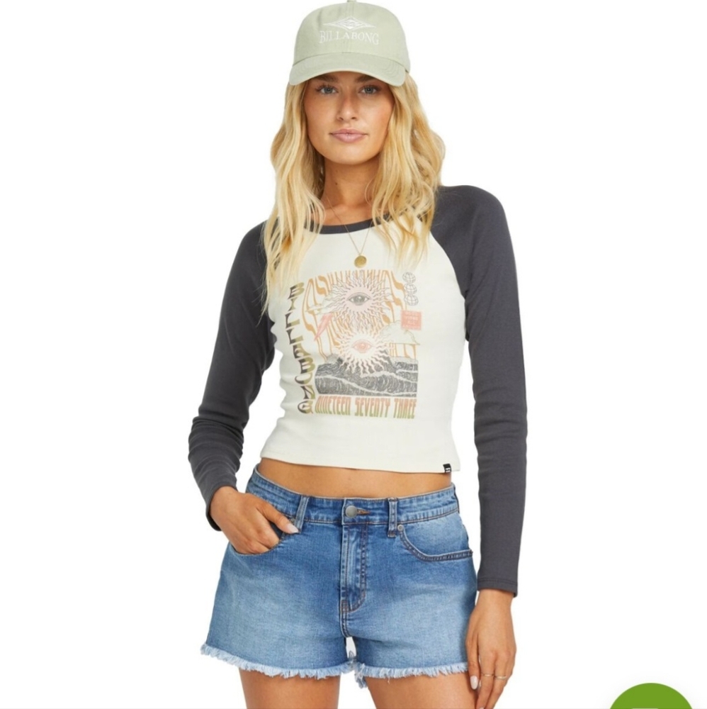 Billabong Eye Vibes Long Sleeve Top - Women's NWT Size Large